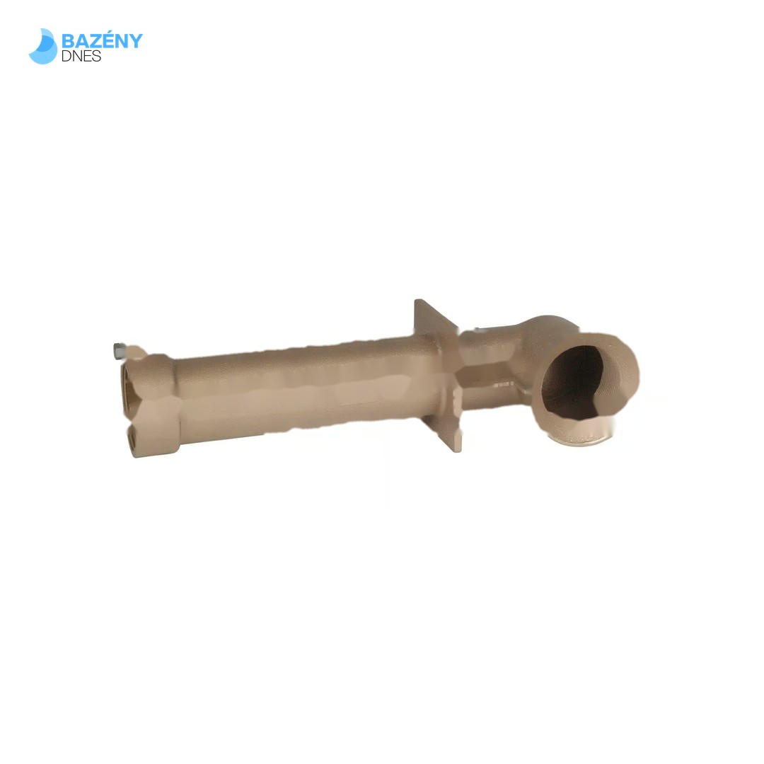 Průchod stěnou pro keramické bazény – 2“ x 2“, délka 300 mm, úhel 90°.