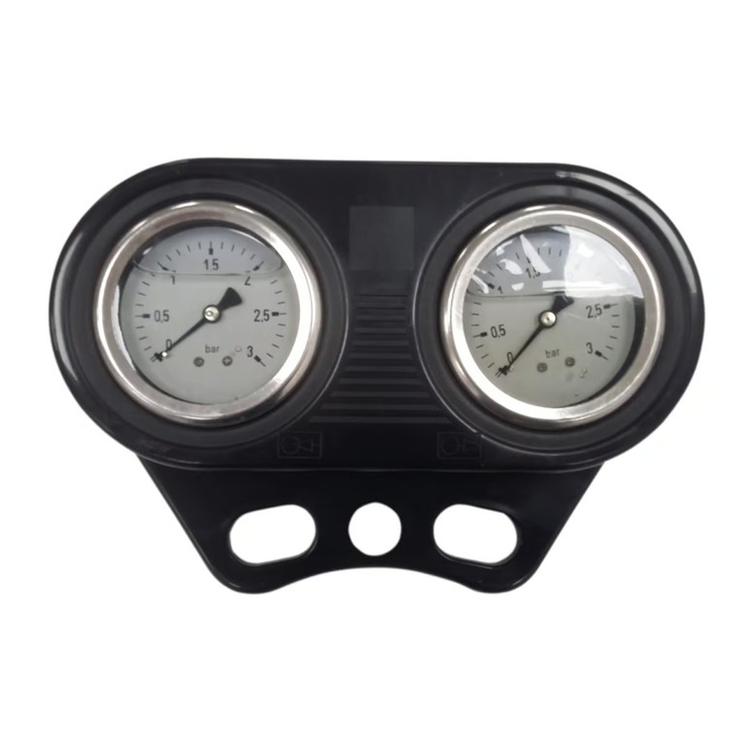 Manometr dvojitý horizontální panel s dvěma glycerinovými manometry